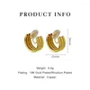 Backs oorbellen peri'sbox Minimalistisch goudkleur Multi -lagen oorclip op geen piercing voor vrouwen oorbel zonder sieraden