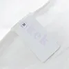Marca de moda luxuoso mass de luxo letra traseira letra impress￣o em redonda de manga curta de manga curta top top preto branco asi￡tico size m-2xl