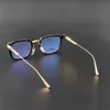 Designer ch occhiali da sole in cornici di cuore di moda Nuovi occhiali di titanio puro in titanio Pure Trend lente piatti Myopia occhiali cromati Luxury Anti Blue Light Spectacles Cross 6itx