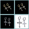 Charm Classic Fashion Cross Earrings Inlagd Zircon Korean Earring Ladies Frame Wedding Jewelry Gift Drop Delivery Dhmtl