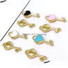 Charms Bk 300Pcs/Lot Enamel Love Heart Key Pendant 7X16Mm Good For Diy Craft Jewelry Making Drop Delivery 202 Dhm6C