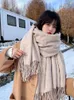 Scarves Winter Knitted Cashmere Vintage Scarf Ladies Women Hijab Scarve Pashmina Mujer Female Foulard Bufanda Big Blanket Shawl Echarpe