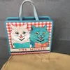 Sacs à main imprimés de dessin animé de concepteur Mode grands enfants double face coupe chat sacs fourre-tout à bandoulière unique de luxe grandes filles sac de messager A9606