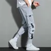 Men's Pants New Joggers Cargo for Men Casual Hip Hop Pocket Male Trousers Sweatpants Streetwear Ribbons Techwear Drop Y2302