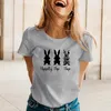 Frauen T -Shirts Männer Frauen Frühling Sommer Osterdruck kurzarm O Halshemd Tops Größe große Damen Unterhemen Lang