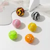 Cat Toys Pet Accessories Toy Ball Leopard Print Paste Cloth Short Plush Glitter Supplies Bite-resistant