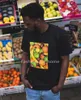 19SS Week1 Fruit T-shirt da uomo Summer Limited Box High End Designer Street T-shirt New Fashion traspirante Casual Youth Solid Simple Short Sleeve TJAMTX128