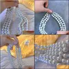 Colares pendentes Ins moda Colar Crystal Cristal Naszyjnik Pearl Garufk para mulheres Presentes de jóias finas Drop Drop Pend Dhynr
