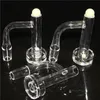 Contral Tower Quartz Banger Fumar Borda Chanfrada 14mmOD Smoke Nails Com Carb Cap Pilares Terp Gravados Sólidos Para Vidro Água Bong Dab Rig Pipes