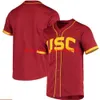 Aangepaste honkbaltruien USC Trojans gestikt Jersey 39 Isaac Esqueda Kyle Hurt Blake Sabol 15 Chase Bushor CJ Stubbs Connor Lunn