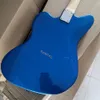 Guitare électrique bleu métal 12 cordes avec touche en palissandre 21 frettes personnalisables