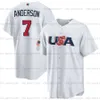 Team USA 2023 Baseball WBC Jersey Classic Mike Trout Bobby Witt Jr. Jeff McNeil Nolan Arenado Nestor Cortes Trea Turner Clayton Kershaw Realmuto Schwarber Top 1