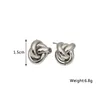 Brincos de twist brincos de cor dourado de metal de metal de febre giratória anéis de ouvido em espiral rotativos para mulheres europeias jóias