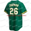 Aangepaste honkbal jerseys 26 Matt Chapman 2021 Baseball jersey Olson Ramon Laureano Mitch Moreland Mark Canha Chad Pinder Tony Kemp El