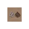 Charms 1000 PCS vier blad klaver hanger 16x12 mm antieke sier en bronzen kleuren drop levering 202 DHMS8