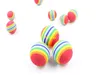 Welpen Haustier Hund Ball Hunde Quietschen Spielzeug Pet Ball Regenbogen Farbe Kauspielzeug