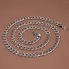 Chains Solid S925 Sterling Silver Necklace 5.5mmW Curb Chain 55cm Women Men Gift