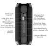 Haut-parleurs portables haut-parleur Bluetooth sans fil basse caisson de basses étanche extérieur Boombox AUX USB haut-parleur stéréo boîte à musique