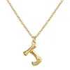 Pendant Necklaces Fashion Cute Minimalist Initial Letter For Women Vintage A-Z Necklace Gold Color Chain Chokers Jewelry