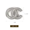 20Style Brand Designer C Double Letter Brouches Women Men Fulles Rishury Rhinestone Crystal Pearl Brooch Stup