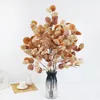 Decorative Flowers Fall Artificial Eucalyptus Leaves Stems Decorations Plants For Floral Arrangement Rustic Farmhouse Home Wedding N9h9