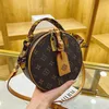 Apuração online impressão vintage crossbody luxury couro ombro para mulheres retrô redond mensageiro bolsa