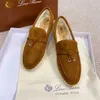 Desiner Loropiana Scarpe Online Versione alta Nuova Pina Comode scarpe casual Lefu Scarpe a fagioli kaki Colletto bianco