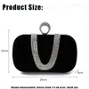 Koppelingszakken Yoreai Luxe vrouwen avond Diamond luxe tas Party Diamonds Lady Black Red Chain Schouderhanden voor portemonnee 230213