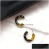 Hoop Hie Earrings Ujbox 2022 Mticolor Leopard Resin Women Small Acrylic Clear Spring Summer Wedding Party Drop Delivery 20 Dh1Us