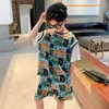 Kleidung Sets Jahr Kinder Sportswear Jungen Sport Kleidung Anzug Sommer Neue Kinder Mode Freizeit Nähte T-shirt Hose stücke Set