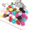 Dekorativa blommor 50 st/parti 3,5 cm mini pe skum rose blomma huvud konstgjord för hem diy huvudbonad kransförsörjning bröllop fest dekoration