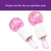 Массажер для лица 2pcsbox Crystal Hockey Roller Energy Massage Beauty Eye Crystal Ball Massager Water Wave Lead Globes Care 230211