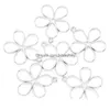 Charms Bk 1000Pcs 19X17Mm Fleur De Pétale Pour La Fabrication De Bijoux De Mode Boucles D'oreilles Pendentifs Colliers Bracelet Accessoires Diy Drop Dhksb