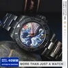 손목 시계 Parnsrpe-40mm 럭셔리 NH36A 스포츠 요트 유명인 자동 기계식 시계 사파이어 크리스탈 브러시드 남성용 남성용