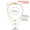 Pendant Necklaces TAUAM Gold Color Small Ball Women Jewelry Simple Three Layers Choker Clavicel Chain Party