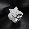 Pass Diamond Test M￤nner Frauen Ring Schmuck 925 Sterling Silber Bling Moissanite Star Ring f￼r Party Hochzeit Sch￶nes Geschenk