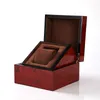 Watch Boxes Cases Baking Paint Wooden Wine Red Watch Box Bangle Leather Pillow Bracelet Box Storage Watch Holder Watch Gift Box Wholesale 230211