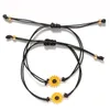 Strand perles brins mode tournesol charmes tressé Bracelet pour femmes réglable corde chaîne marguerite Bracelet bijoux cadeau goutte