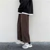 Pantaloni da uomo Uomo Casual Plus Size 3XL Solido Pantaloni dritti in velluto a coste Maschili larghi Ins Chic Elastico in vita Trendy Stile coreano Streetwear Y2302