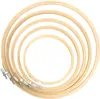 DIY Embrodery Hoop Tool Art Craft Cross Stitch Chinese Circle Round Bamboo Frame Wood Sewing Tools