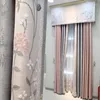 Cortina personalizada cálida luz de lujo gris rosa algodón Lino costura coreano nórdico minimalista moderno dormitorio ventana sombra