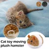 Cat Toys 1PC Funny Plush Dog Shaking Movement Rat Pet Kitten Toy Interactive Fur Mouse Little Gifts Supplies E5M5