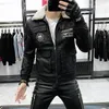 Men's Jackets 6XL 7XL 8XL Homme Winter Motorcycle Leather Warm Plus Velvet Thick Retro Vintage Leisure Mens Coat 230213