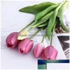 Decorative Flowers Wreaths Luxury Sile Real Touch Tips Bouquet Artificial Living Room Decoration Flores Artificiales Drop Delivery Dhxym