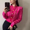 2023 nwe Quality Fashion Designer sweaters Geometric patterns Medusa apes Cardigan Long Sleeve Single Breasted Contrast Color Button Knitted Sweaters