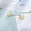 Stud Küpe Kadın Çiçek Tatlısu İnci Şeker Renk Barok Kadın İfadesi Brinco Düğün Kulak Çiviler Moda Takı Damlası D Dhekc