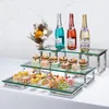 Plates roestvrijstalen buffet display rek tafel bij de theescake snack dessert ornamenten middag