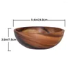 Bowls Restaurant Rice Wooden Fruit Bowl Stew Salad Serving Utensils Wood Round Dinnerware Kitchen Tableware