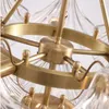 Hänglampor hängande lampa amerikansk post-modern inre belysningsarmaturer ljus lyx ljuskrona dekorera skal vardagsrum