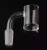 Cachimbos de água de vidro dos eua 25mm od topo plano quartzo banger 5mm fundo transparente 10mm 14mm 18mm prego de quartzo feminino masculino para equipamentos de vidro